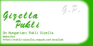 gizella pukli business card